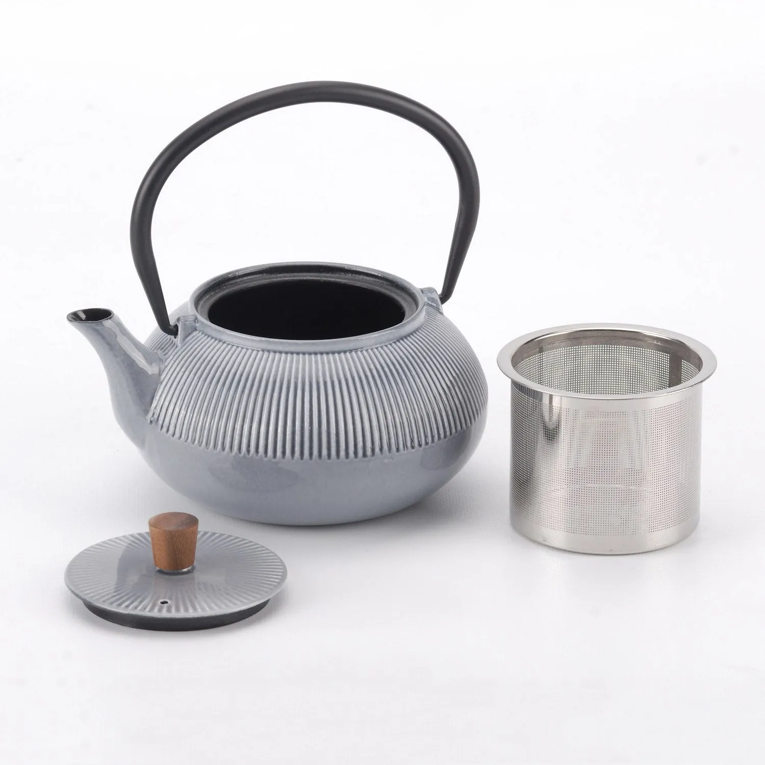 Minimal Enamelled Cast Iron Teapot