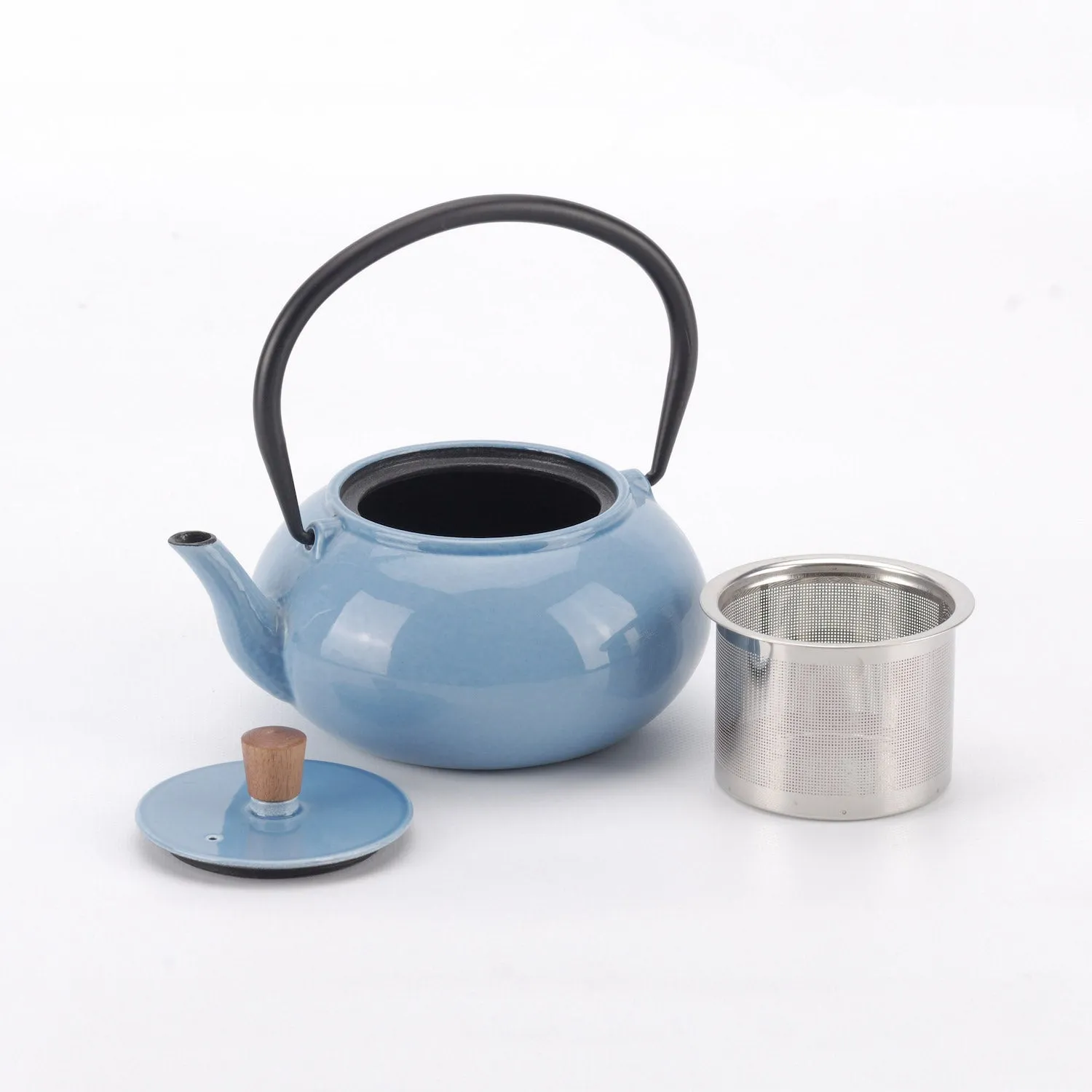 Minimal Enamelled Cast Iron Teapot