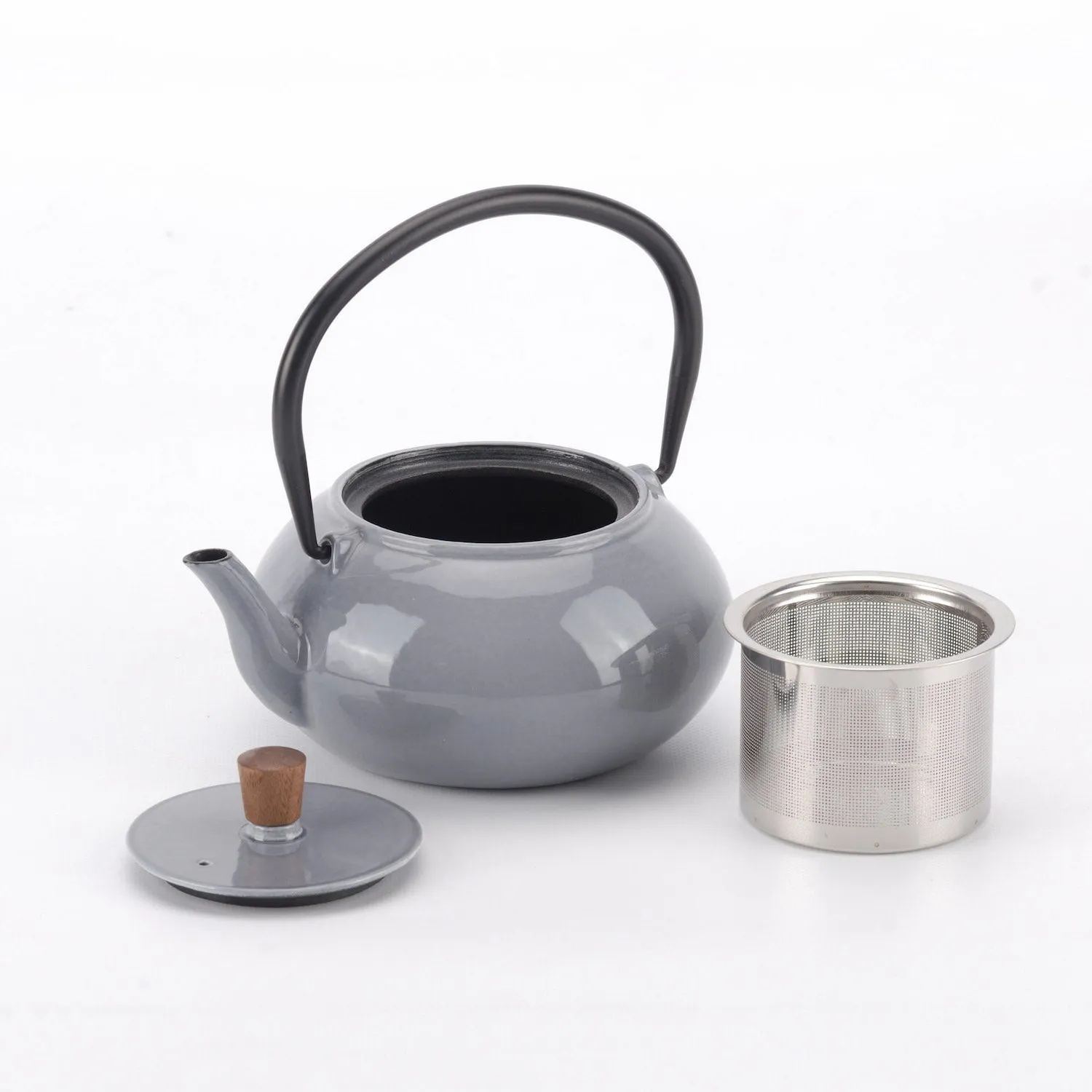 Minimal Enamelled Cast Iron Teapot