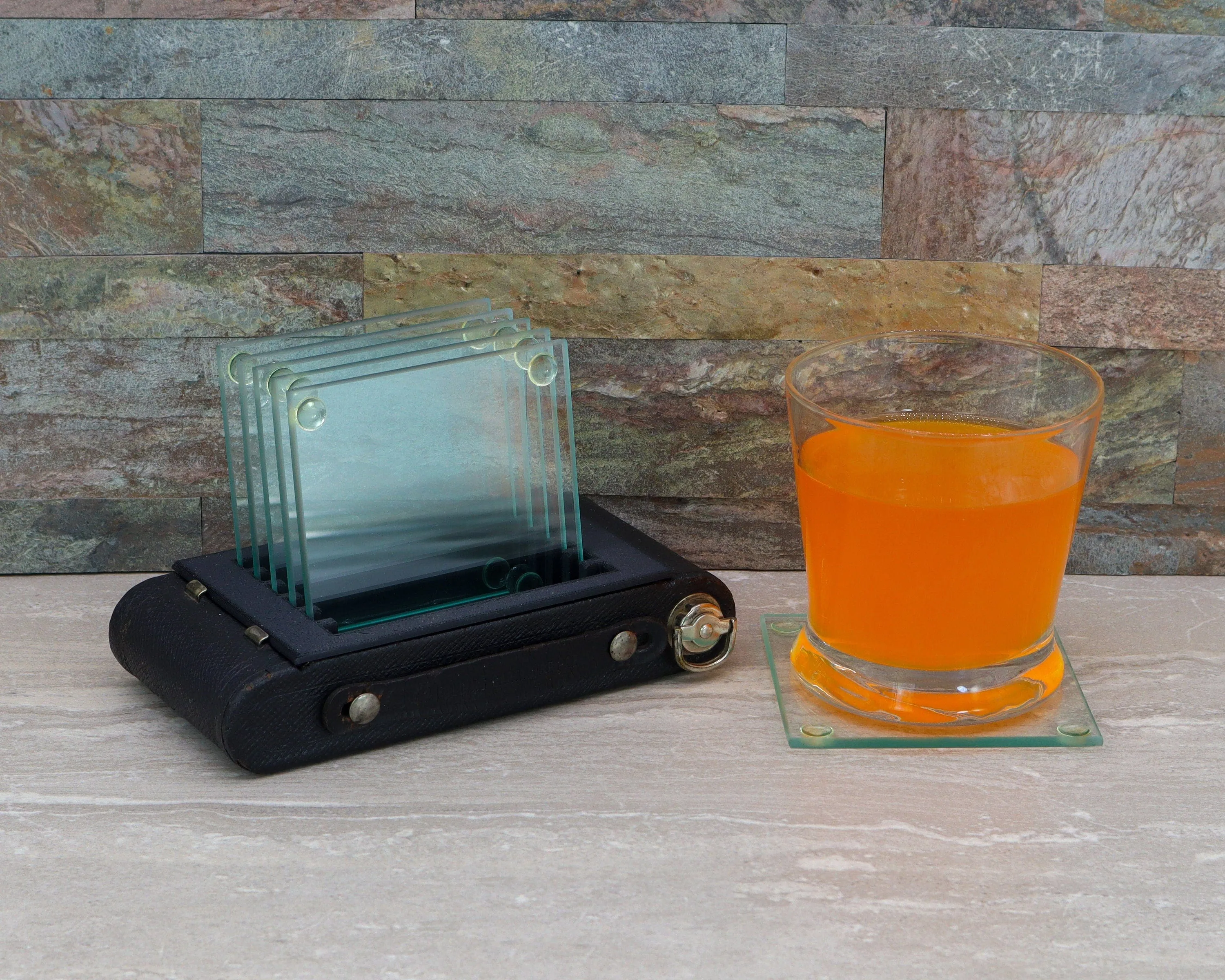 Minimalistic Kodak Folding Camera Coaster Holder, Barware, Home Theater Decor, photographer gift