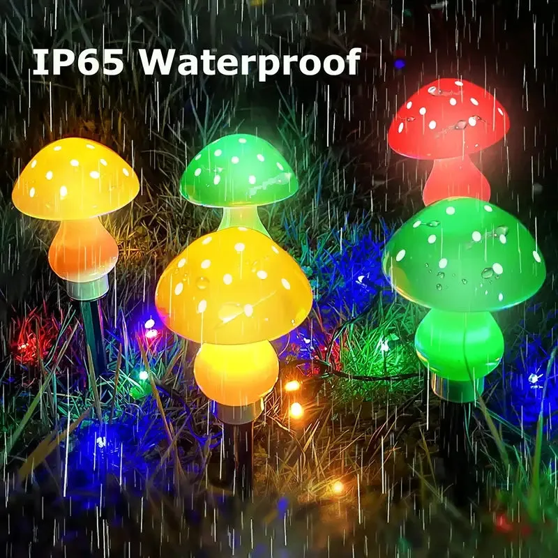 Multi-Color Changing LED Solar Mushroom Light