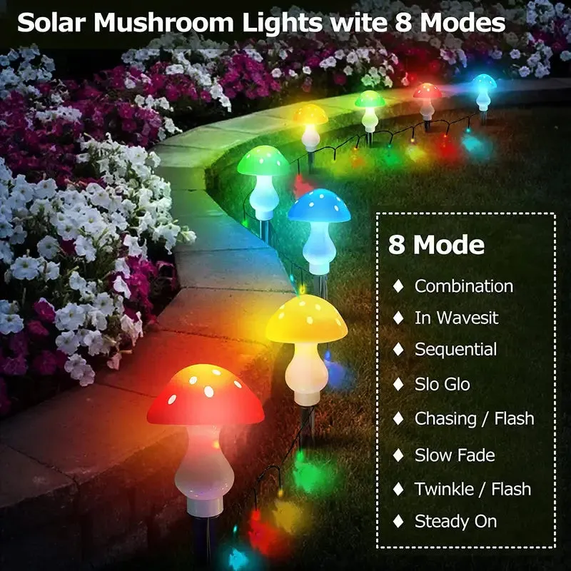 Multi-Color Changing LED Solar Mushroom Light