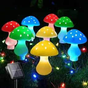 Multi-Color Changing LED Solar Mushroom Light