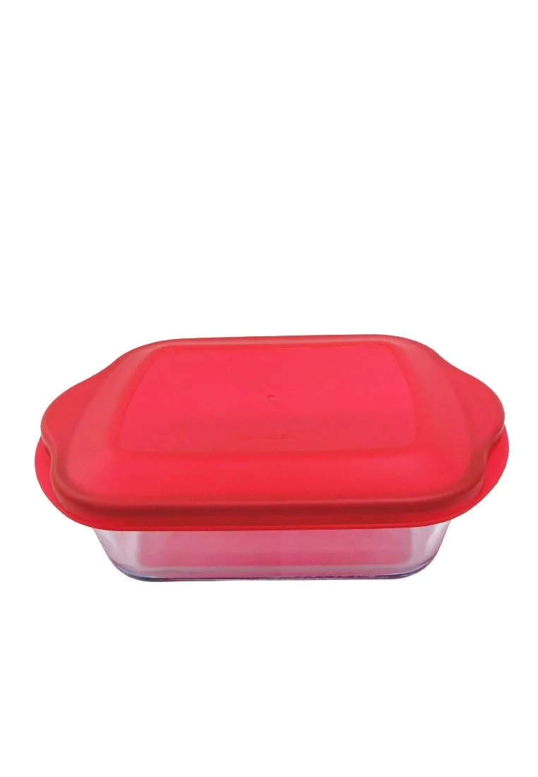 Neoflam Rectangular Borosilicate Glass Ovenware with Plastic Lid and Gift Box