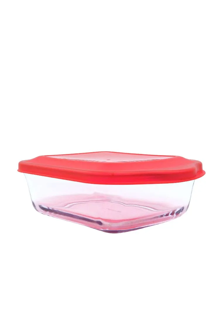 Neoflam Rectangular Borosilicate Glass Ovenware with Plastic Lid and Gift Box