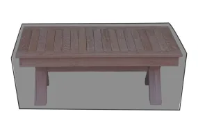 Newport 42" Teak Outdoor Coffee Table WeatherMAX Outdoor Weather Cover