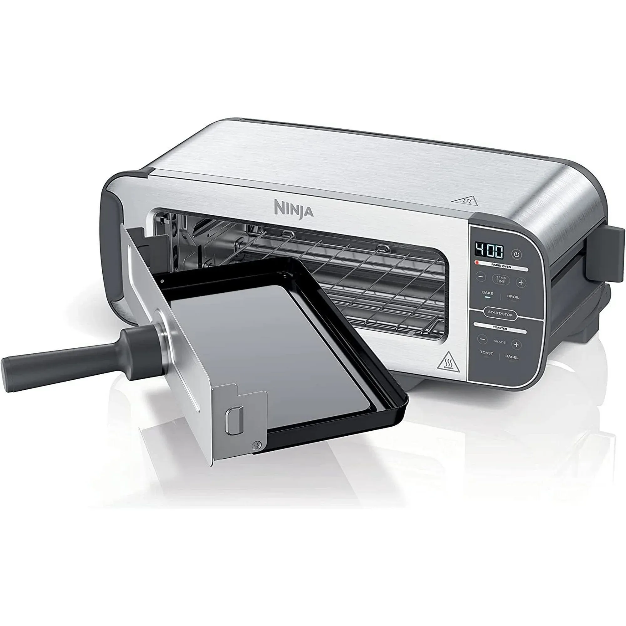 Ninja ST100 Foodi 2-in-1 Flip Toaster Snack Maker 1500 Watts (Refurbished)