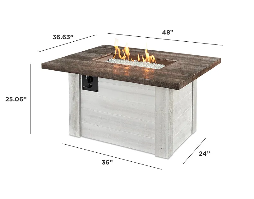 Outdoor Greatroom ALC-1224 Alcott Concrete Top Gas Fire Pit Table