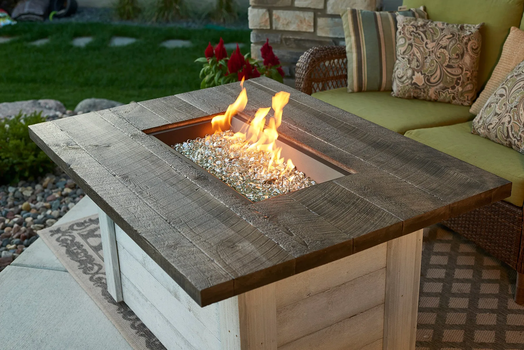 Outdoor Greatroom ALC-1224 Alcott Concrete Top Gas Fire Pit Table