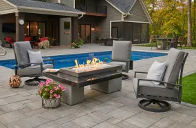 Outdoor Greatroom UPT-1242 Black Uptown Linear Gas Fire Pit Table