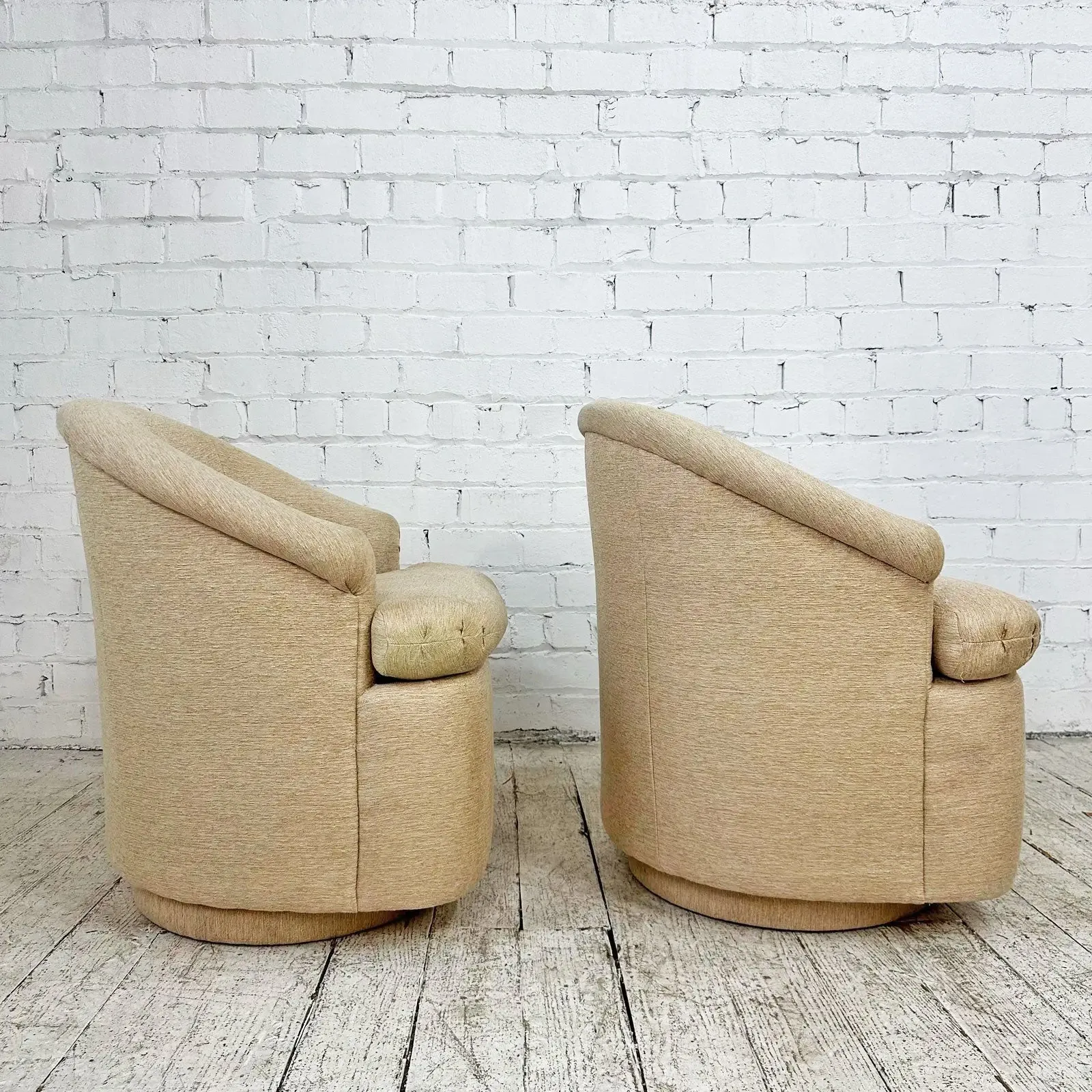 Pair of Petite Swivel Tub Chairs