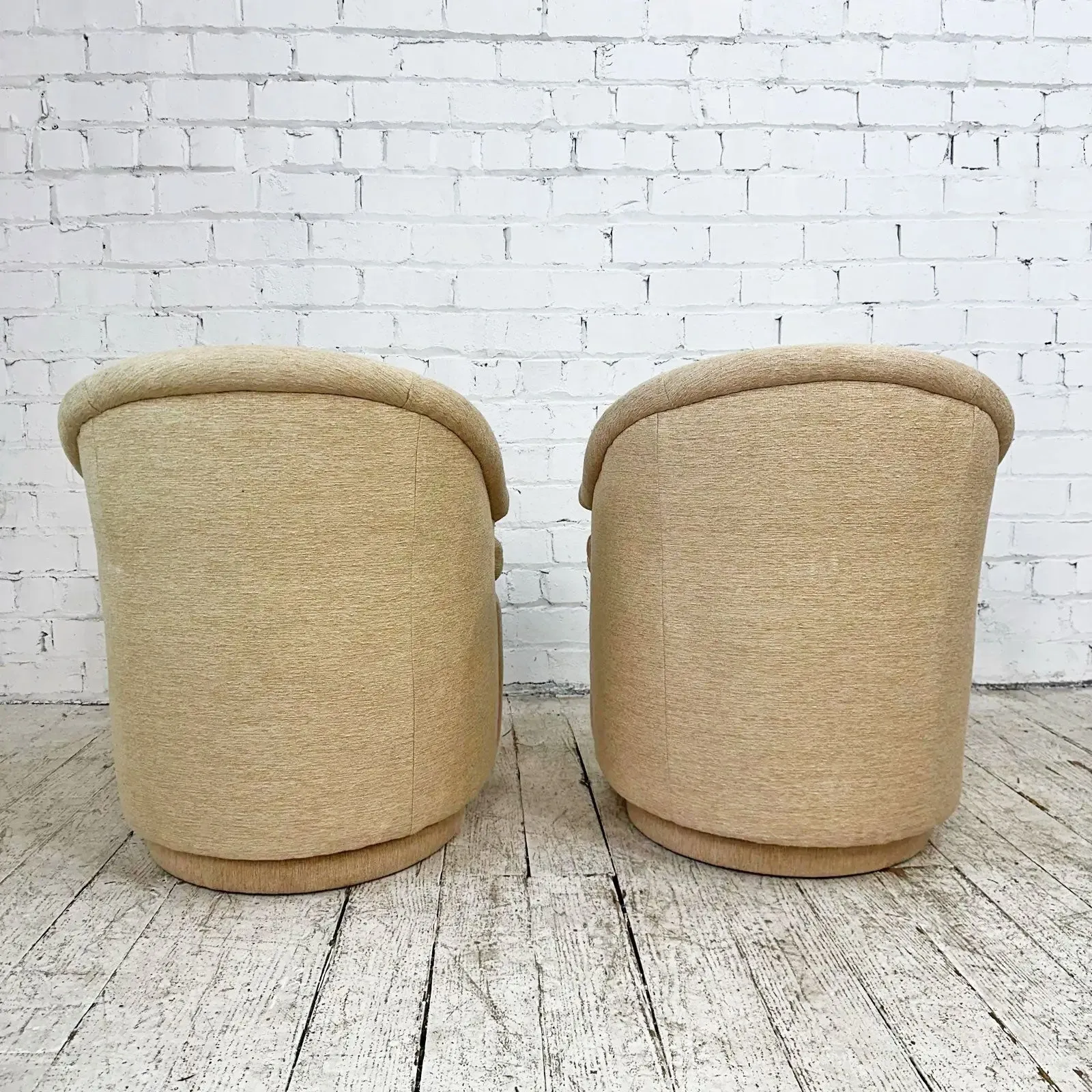 Pair of Petite Swivel Tub Chairs