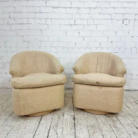 Pair of Petite Swivel Tub Chairs