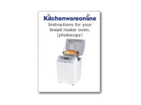 Panasonic SD-252 Photocopy Instruction book and recipes