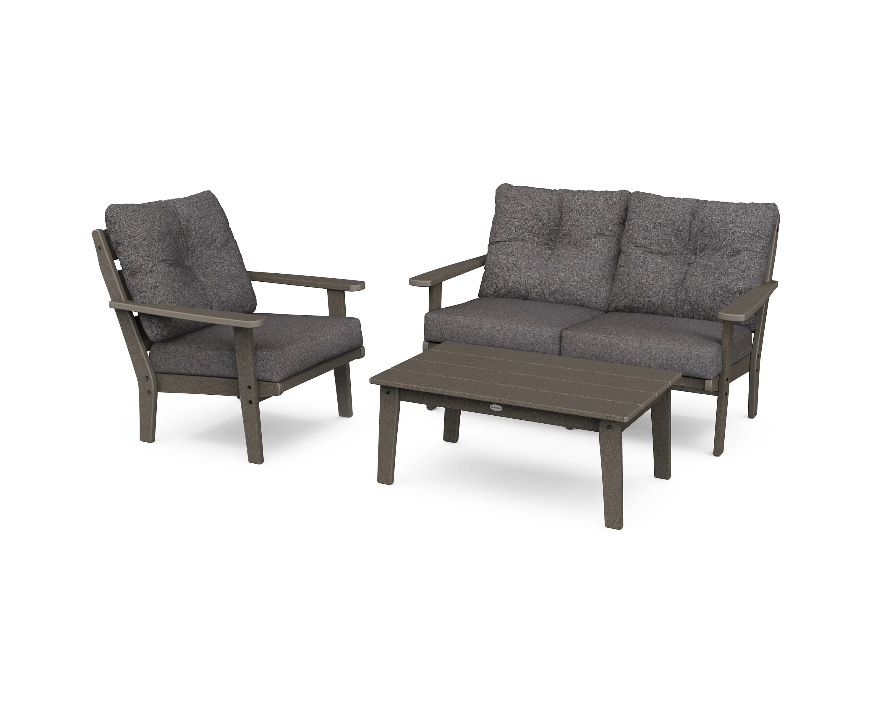 POLYWOOD® Lakeside 3-Piece Deep Seating Set in Vintage