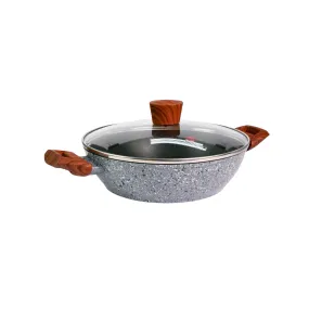 Slique Premium Granite Wok Skillet 24cm with Lid in a Box