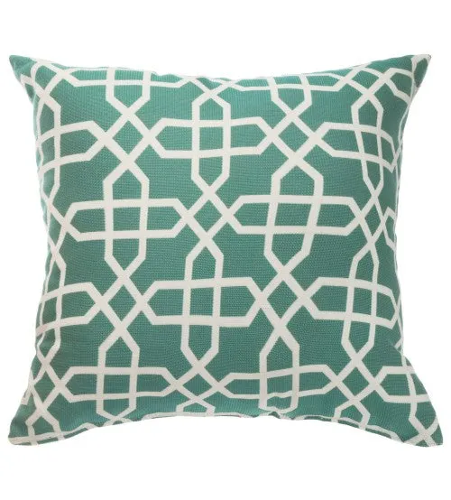 Sunbrella 18"X18" Square Throw Pillow -Bevel Lagoon