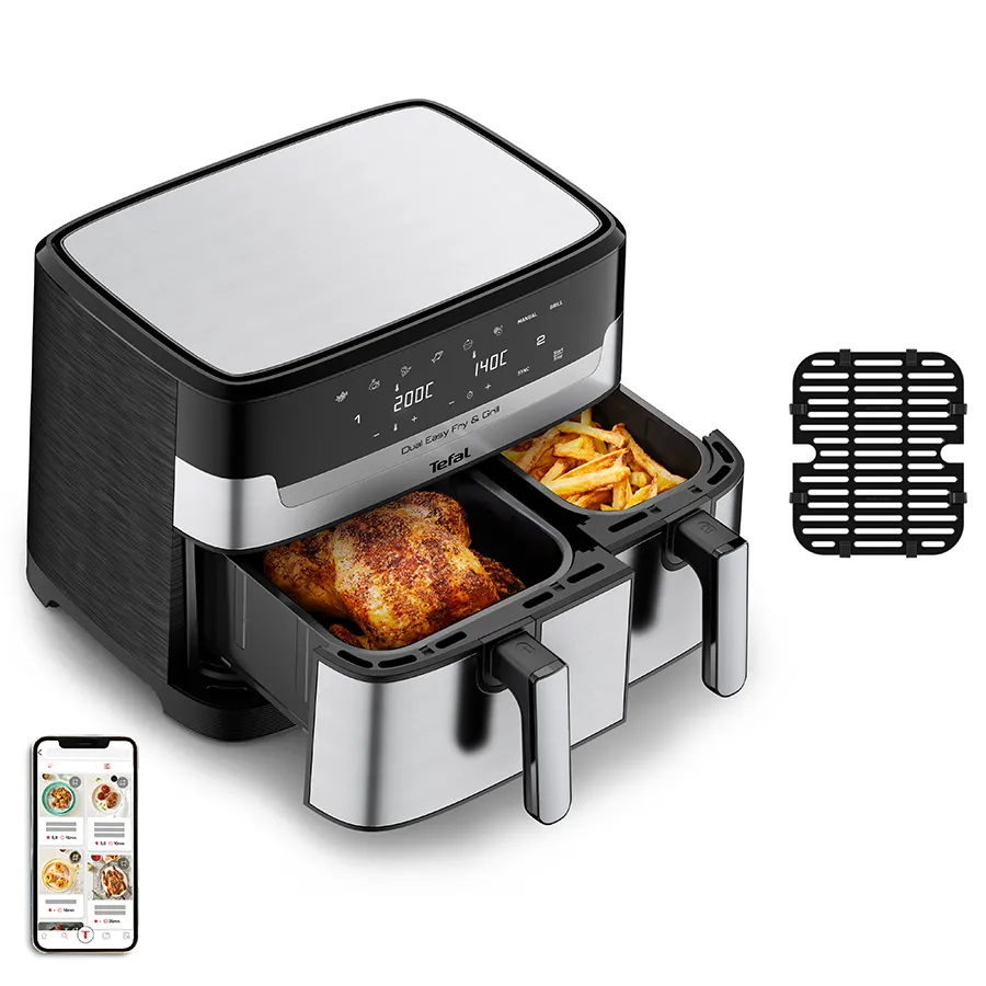 Tefal Dual Easy Fry & Grill Deluxe XXL Air Fryer EY905C