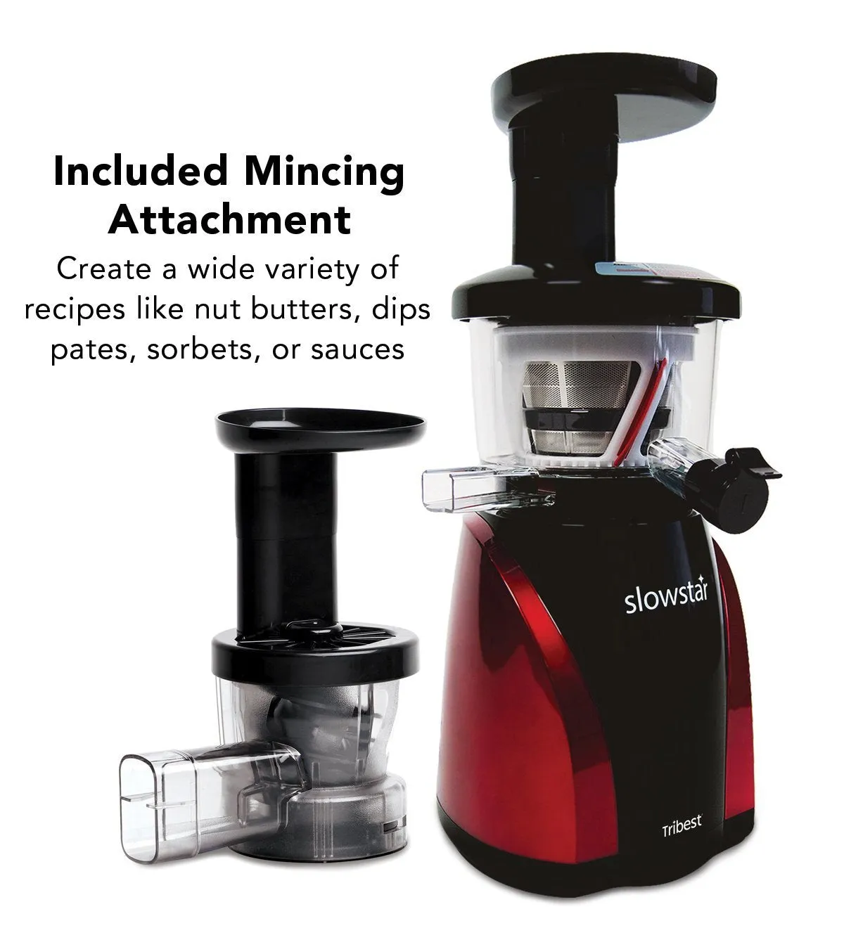 Tribest Slowstar, SW-2000-B Vertical Slow Juicer & Mincer