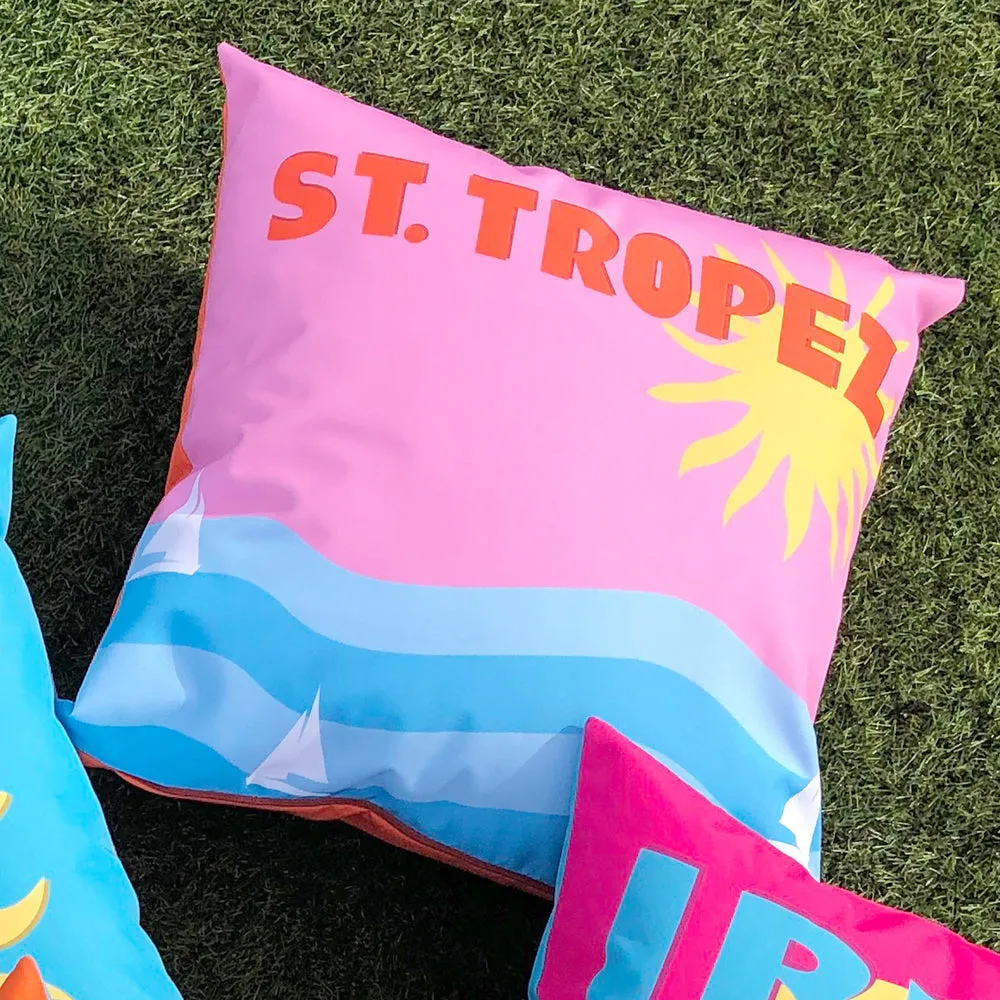 Tropez Outdoor Cushion Hot Pink